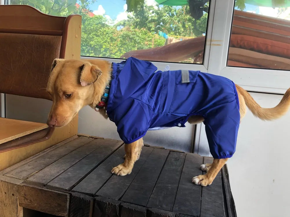Dog Raincoat Puppy Rain Coat with Hood Reflective Waterproof Dog Clothes Soft Breathable Pet Cat Small Dog Rainwear XS - 5XL