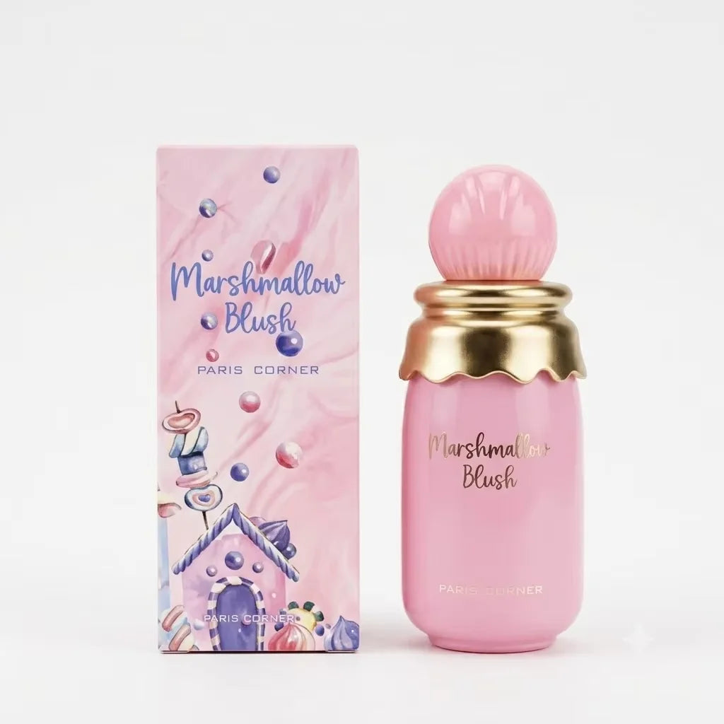Fashion Elegant Sweet Marshmallow Blush Perfume Eau de Parfum Spray for Women Long Lasting Floral Fruity Gourmand Scent
