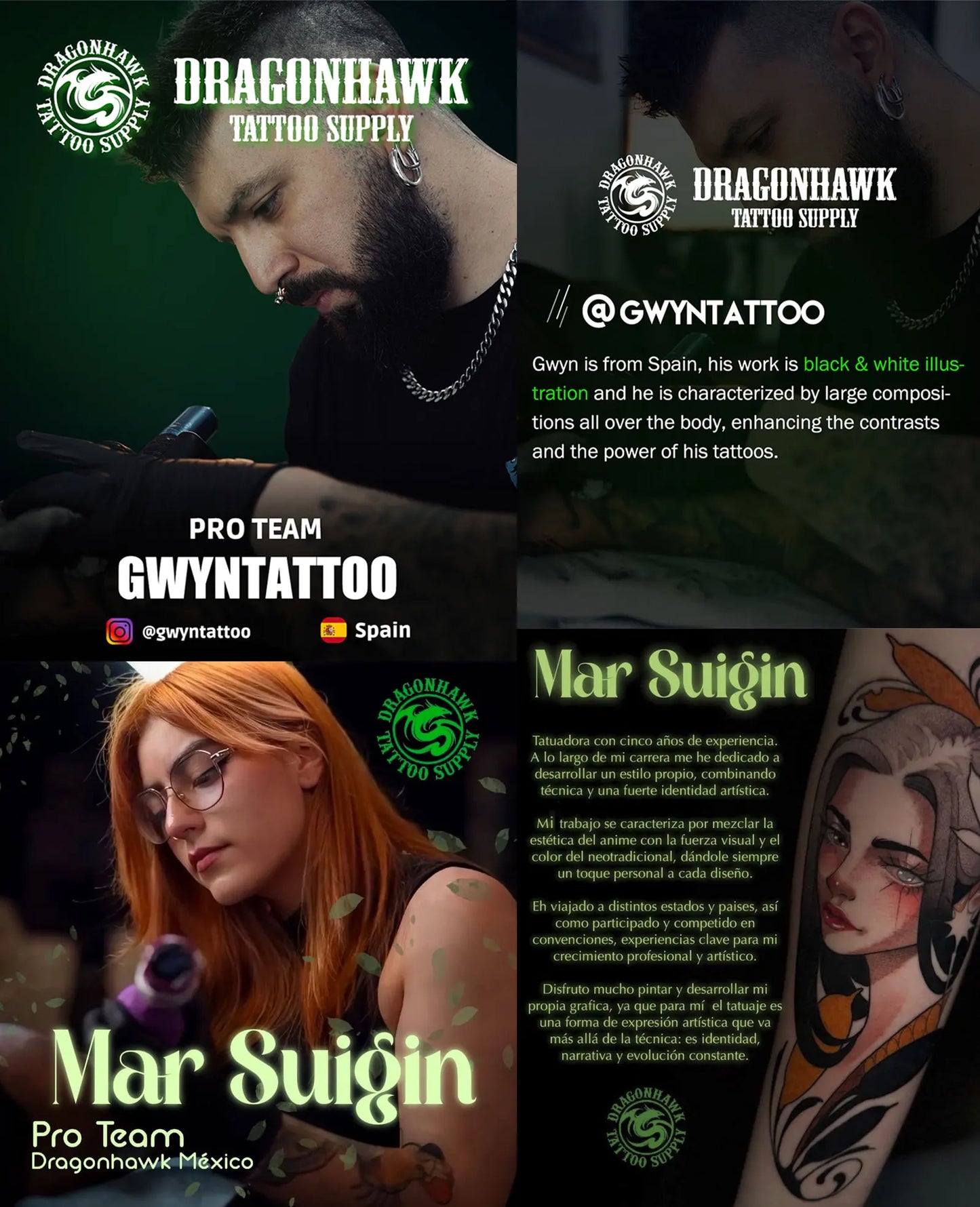 Dragonhawk Tattoo Kit Full Set with Bluetooth Thermal Tattoo Transfer Printer Wireless RCA Battery Rotary Pen for Beginners