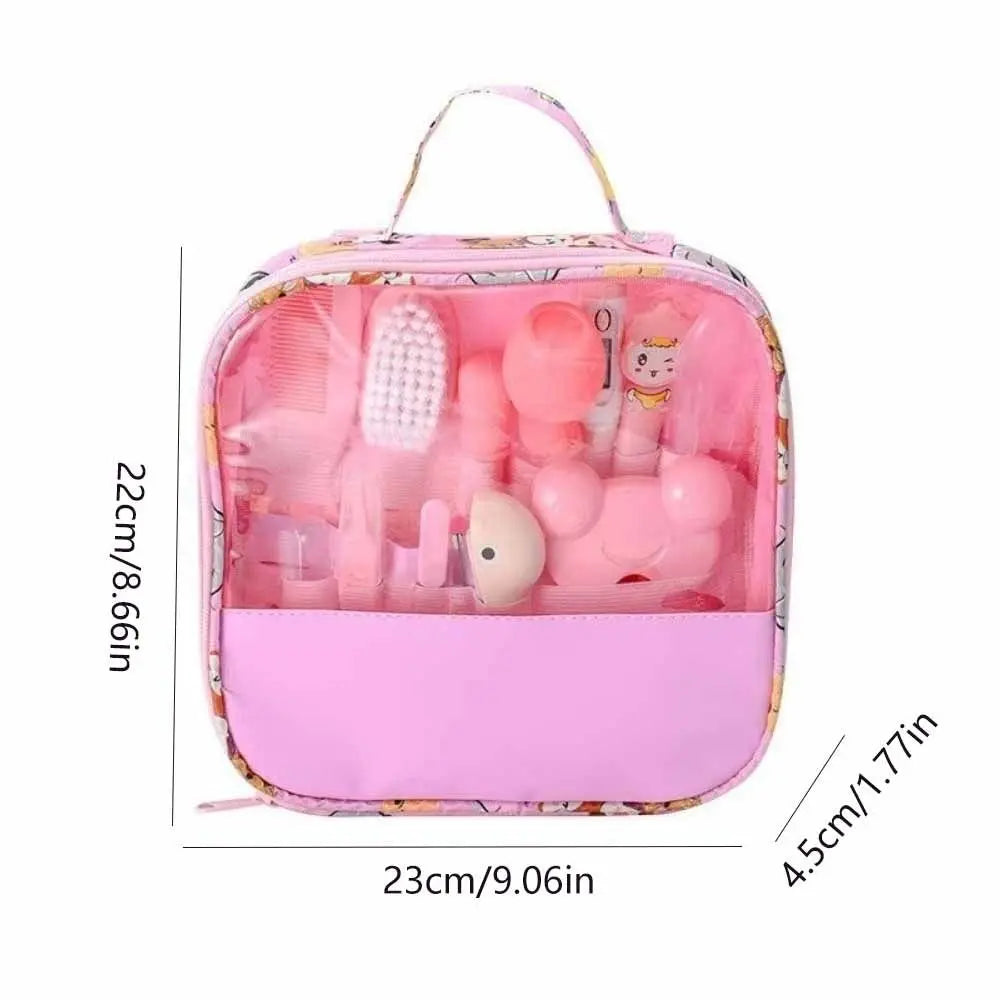 13Pcs/Set Multi-functional Baby Care Kit Hair Wash Brush Nasal Aspirator Baby Grooming Kit Comb Nail Clipper