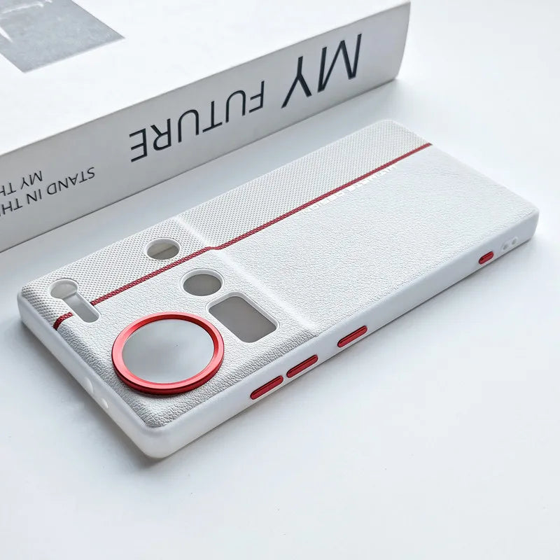 For ZTE Nubia Z70 Z80 Ultra ,Z70s Ultra Case ELVEV High Quality Splicing PU Leather Hard PC Phone Cover