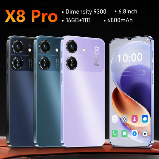 New 2026 High Quality X8 Pro original global version intelligent 5G dual card dual standby system 6800mAh battery