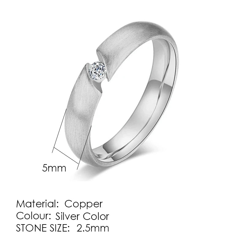 Ring For Women & Men Classic Engagement Wedding Lover Rings AAA+ Cubic Zirconia Fashion Jewelry R011 R062