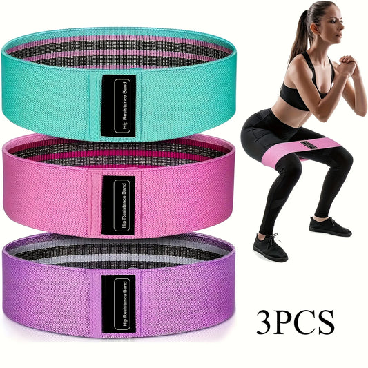 3pcs Fabric Resistance Bands for Working out Stretch Booty Legs Yoga Starter Pilates Flexbands Exercise Fitness Training