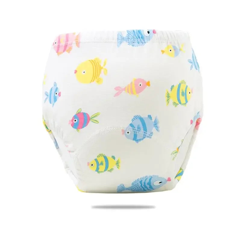 2/3/4/5/8Pc Baby Potty Toilet Training Pants Nappies Cartoon Boys Girls Underwear Cotton TPU WaterProof Panties Reusable Diapers