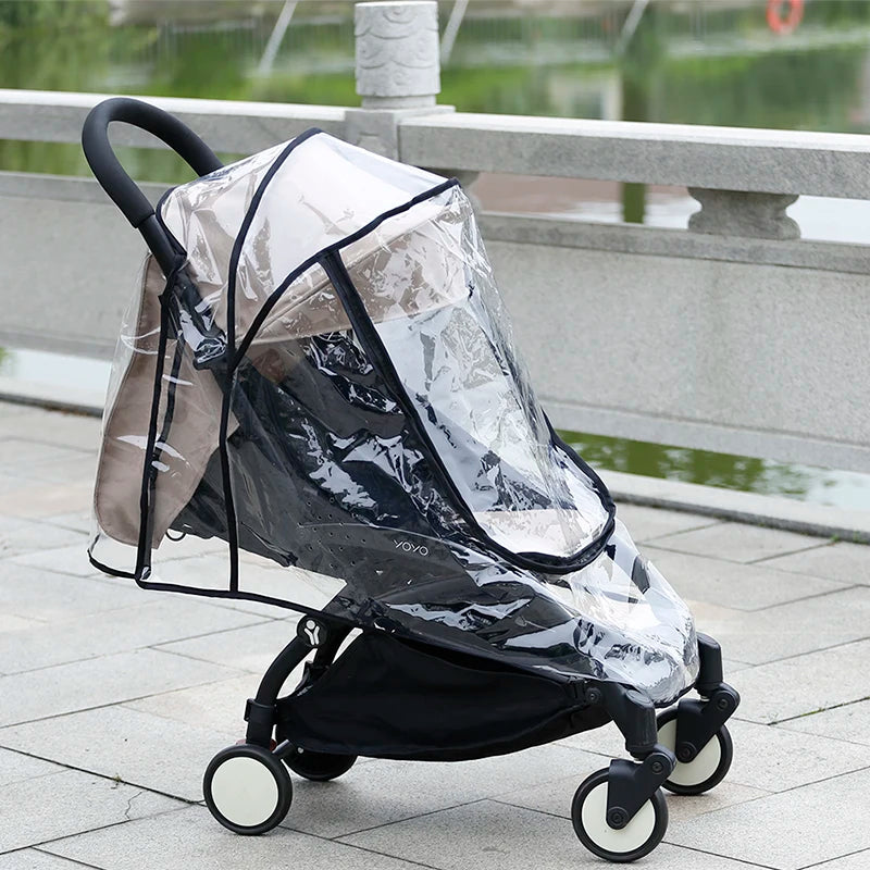 Stroller Rain Cover Universal EVA Full Cover Raincoat Fit Yoyo Cybex YOYA Plus Wind Dust Shield Pram Strollers Accessories