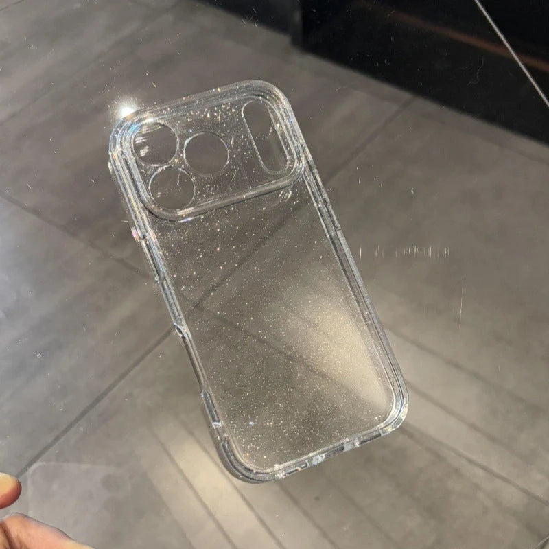 Luxury Soft Silicone Glitter Transparent Phone Case For iPhone  17 Pro Max 11 12 13 14 15 16 Pro Max Air Plus Clear Bumper Cover