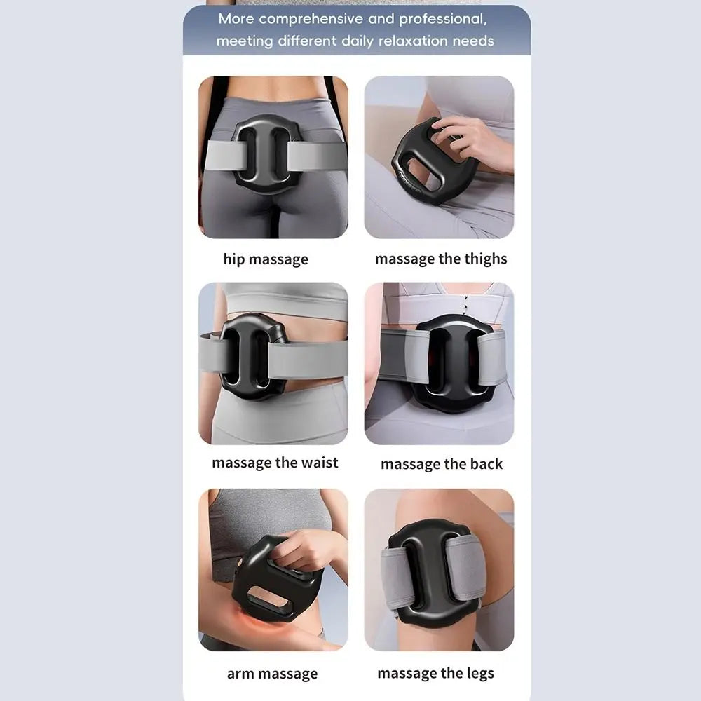 Hot Compress Electric Fascia Ring Portable Adjustable Speed Electric Body Slimming Machine USB Charging with Belt