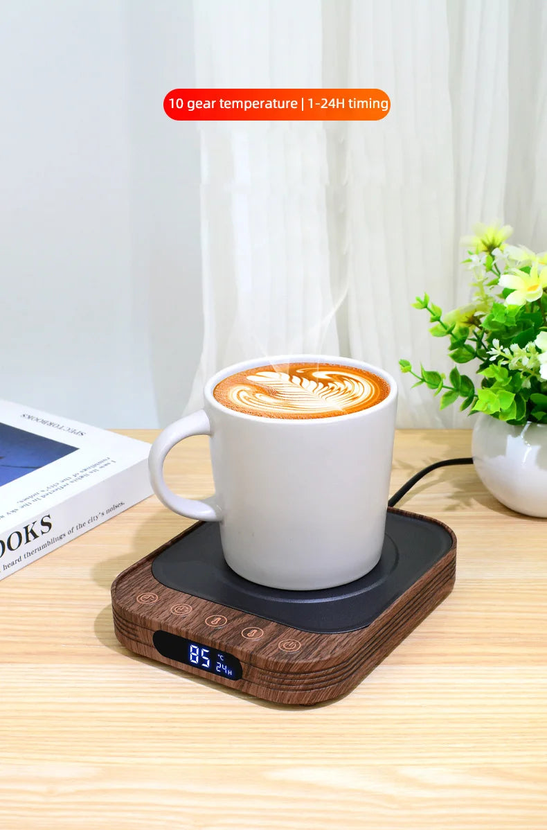 35W Electric Mug Warmer Cup Heater with 10 Gear Temperature Control Electric Hot Plate Warm Coaster Heating Pad 220V