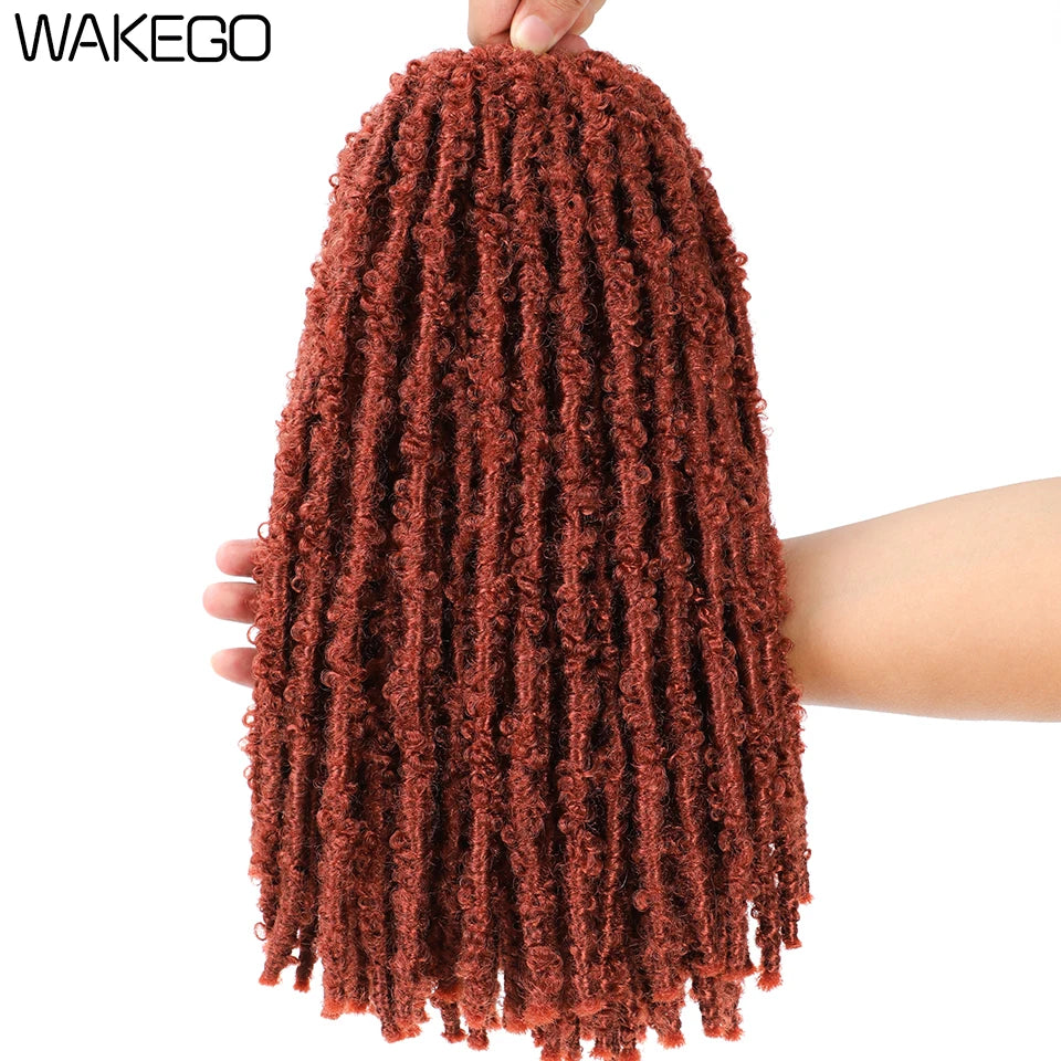 Wakego Butterfly Locs Crochet Hair 14 18 24 Inch Fausse Locks Crochet Butterfly Extensions Pre-looped Soft Locs Synthetic Braid