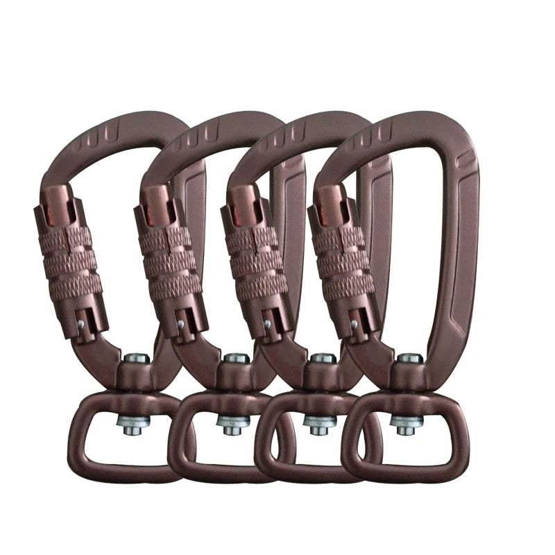 Safety Carabiner Clip Auto Locking 360 Rotational Hook 4KN Pull for Dog Leash Hammocks Backpacks Outdoor Climbing Accessories