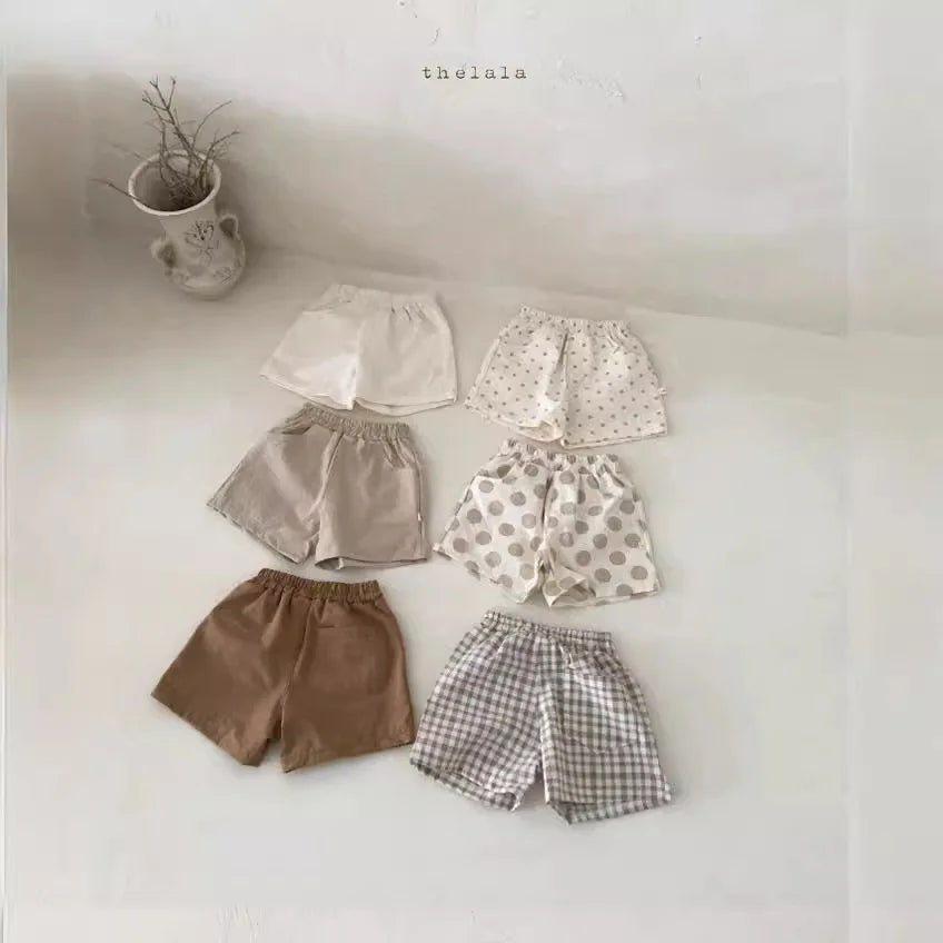 2025 Summer New Baby Cotton Breathable Shorts Thin Infant Boy Casual Shorts Cute Toddler Girl Solid Shorts Kids Clothes