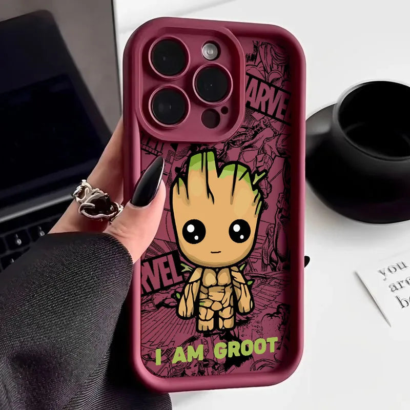 Cool Anime GrootS MarvelS Phone Case for iPhone 17e 17 16e 16 15 14 13 12 11 Air Pro Max Mini XR XS X 7 Plus Soft TPU Back Cover