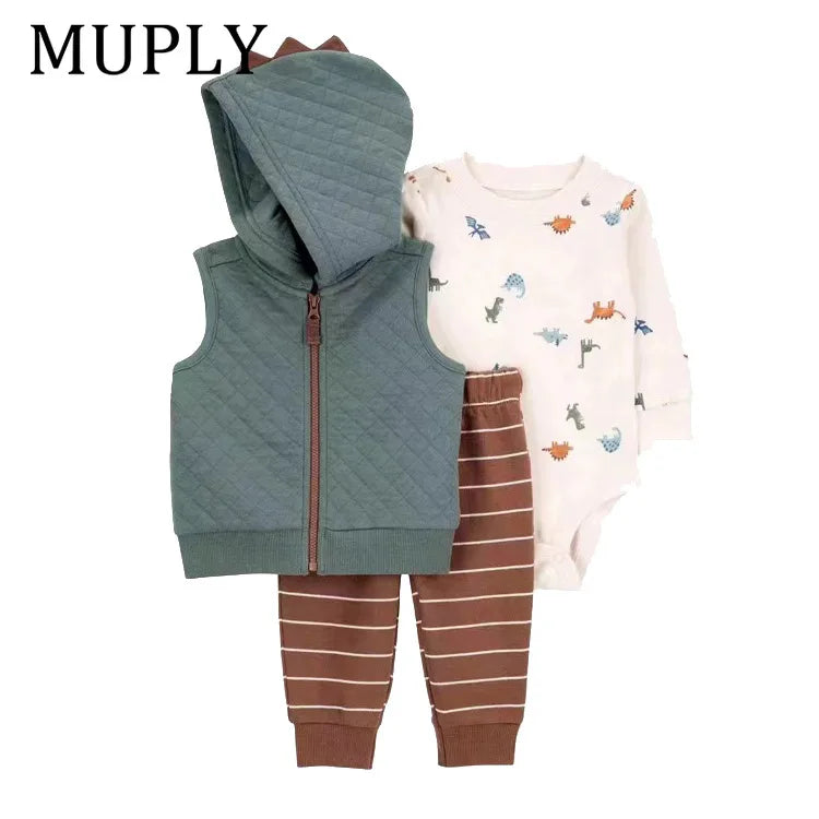 3-piece Suit Summer Baby Clothes Sets Baby Short Sleeve Shorts Cover Clothes Cute Girls Bebe Children Cotton 100% Clothing 6-24M