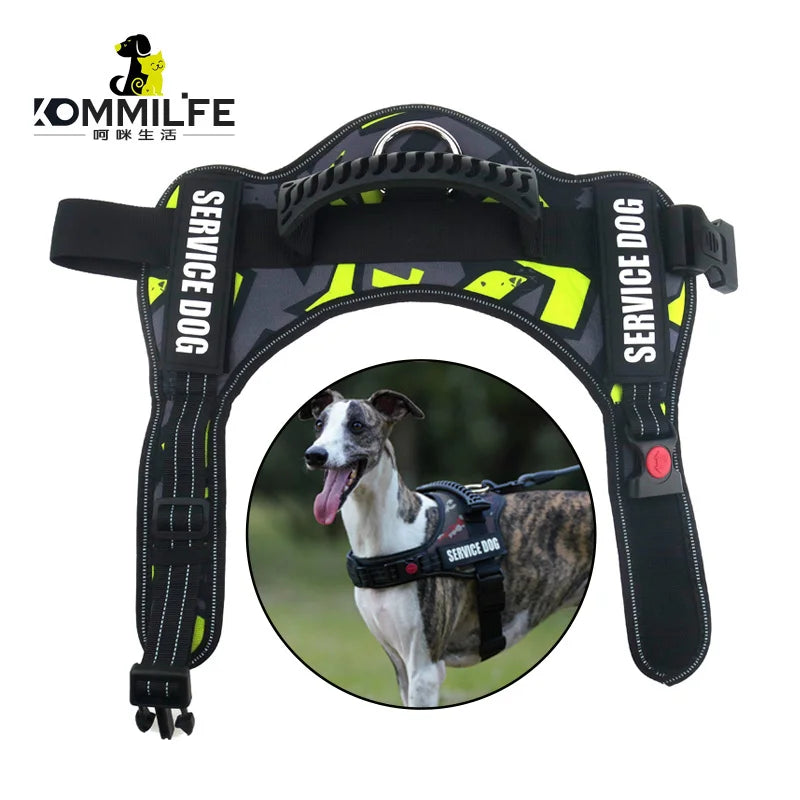 Adjustable Nylon Dog harness Personalized Reflective Pet Harness for Small Medium Large Dogs  No Pull Dog Harness Leash