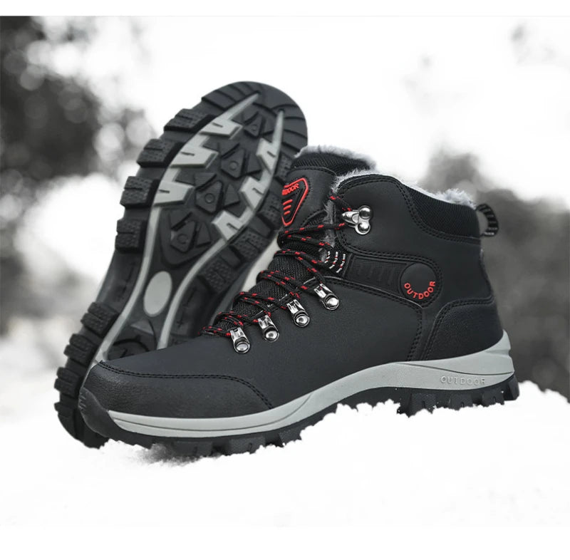 Winter Large Size Plus Velvet Thickened Warm Snow Boots Outdoor Men's High-Top Northeast Cotton Boots Comfortable And Casual