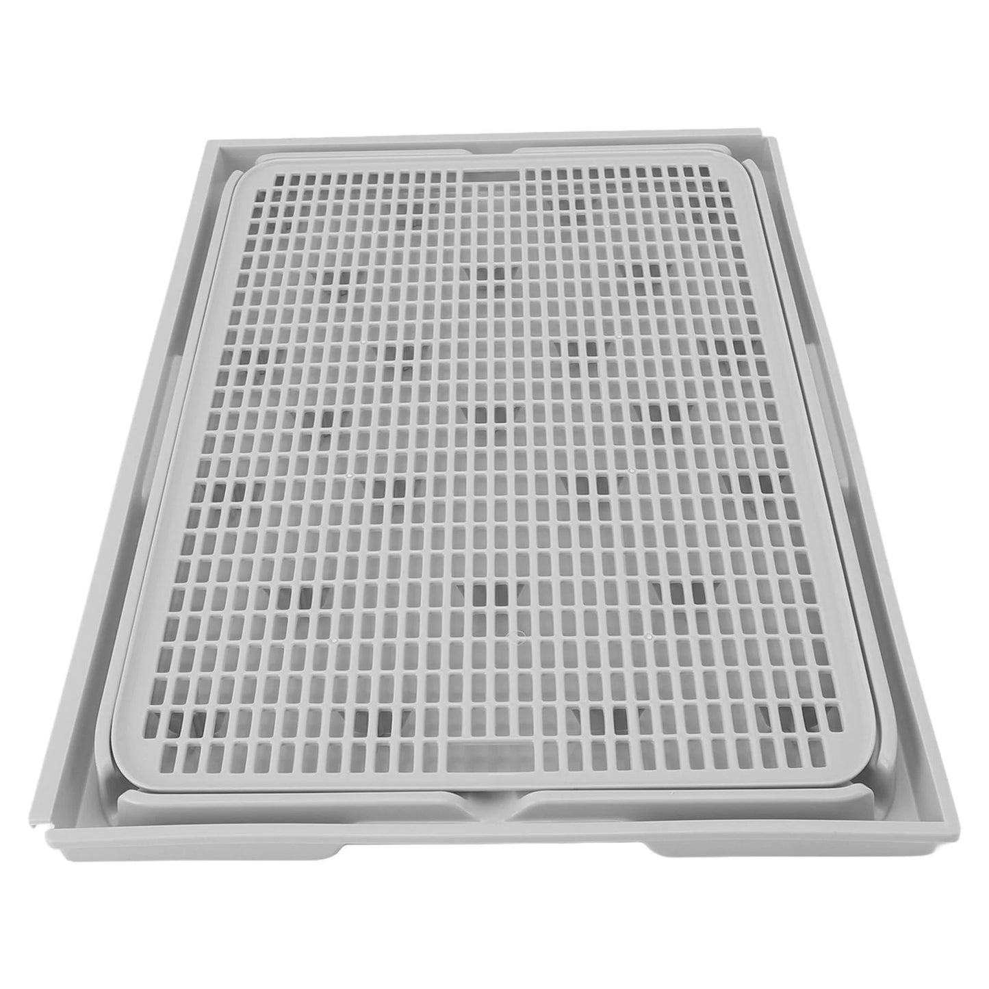 Cat Litter Mat Plastic Double Layer Washable Cat Litter Box Anti Slip Bottom 41x28cm Spacious Cat Litter Catcher Mat