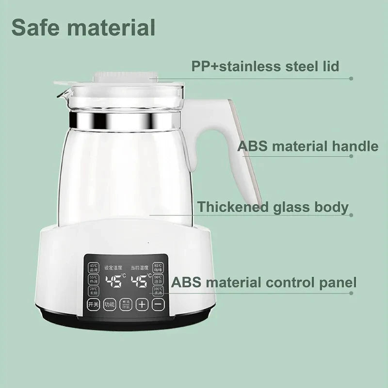 1.3L Electric Kettle Baby Thermostat Milk Warmer Home 24h Hot Water Kettle Multifunctional Glass Health Pot Teapot Kitchen Tools