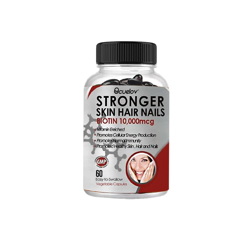 Biotin 10000 mcg - Hair Skin Nails Vitamins for Women & Men, Supports Hair Growth, Glowing Skin & Strong Nails, Metabolism