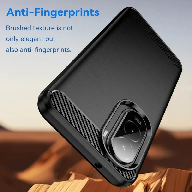 For Poco M7 Case Cover Xiaomi Poco M7 Capas Shockproof Phone Bumper Armor Coque Carbon Fibre Back TPU Soft Fundas Poco M7 Cover