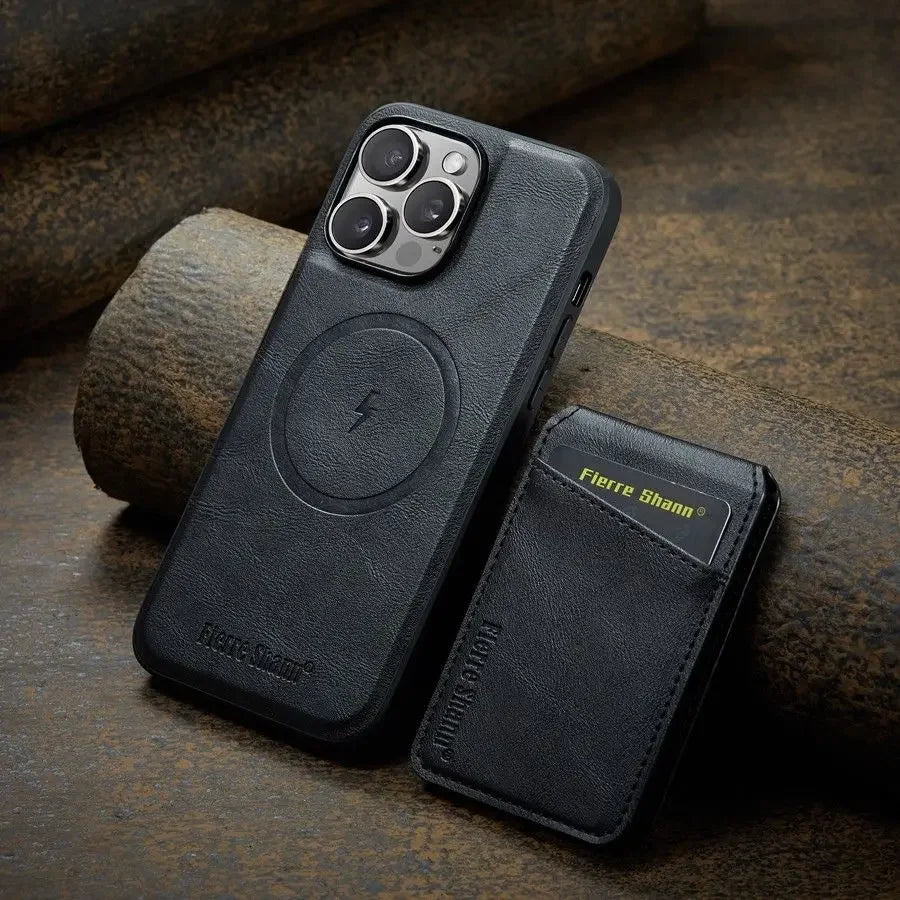 Magnetic Detachable Leather Wallet Phone Stand Case Wireless Charge Cover for iPhone  18 17Air 11 12 13 14 Plus 15 16 17 Pro Max