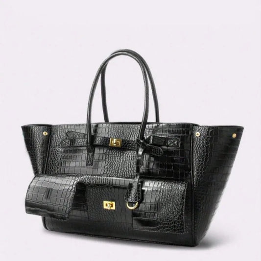 Luxury Leather Diaper Bag For Women Minimalist Design Handbag Elegant Classic Commuter Large Capacity Bag
