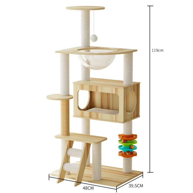Cat climbing frame, cat villa, cat nest, cat scratching board, cat tree, pet cat toy, pet spacecraft, universal for all seasons