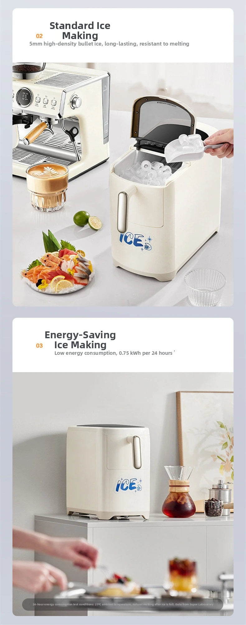 Mini Ice Maker Machine for Home Dorm Student, Portable Automatic Ice Maker with Small Power, Compact Countertop Ice Cube Maker,