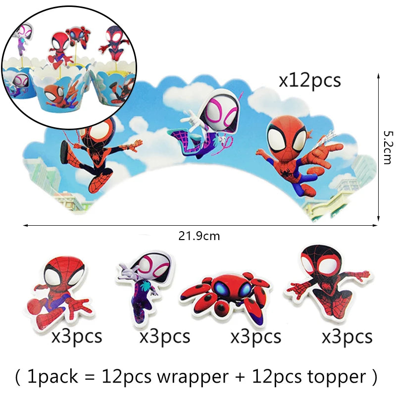 Spidey and His Amazing Friends Birthday Party Decoration New Latex Balloons For Kids Event Supplies Foil Latex Balloon Backdrop