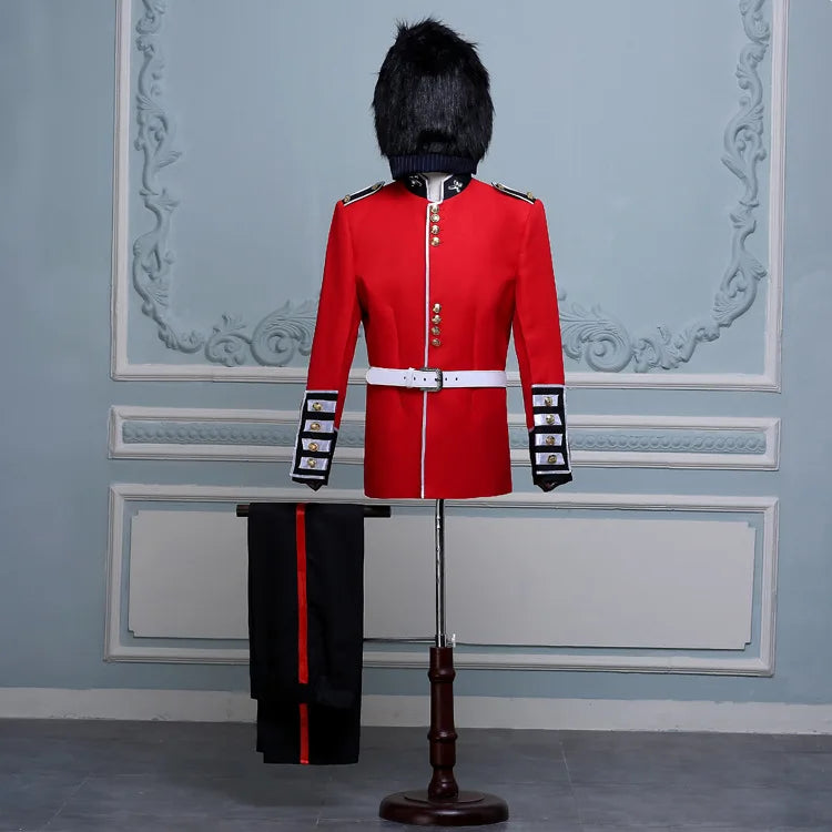 Halloween Clothes for Men British Royal Guard Uniform Cosplay Costumes Tunic Jacket Guards Outfit Party Performance 2-piece Sets