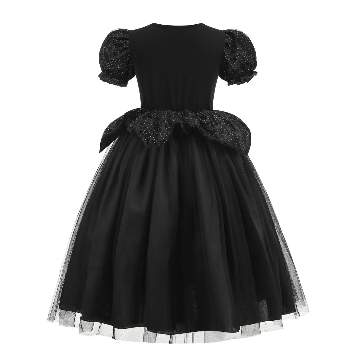 Halloween Costume For Kids Black Witch Dress Fancy Role Playing Costume Carnival Party Stage Performance Girls Gown Outfit