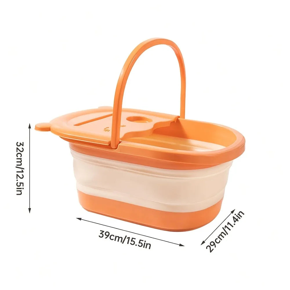 Large Collapsible Foot Soaking Tub Massage Spa Bath Tool for Home Relaxation Comfort