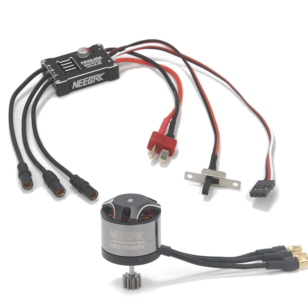 1/12 RC MN Car MN82 MN99 MN168 MN78 Upgrade Kit 2322 2600KV 3500KV Brushless Motor AM32 45A ESC SM3.0/T Plug Model DIY Parts