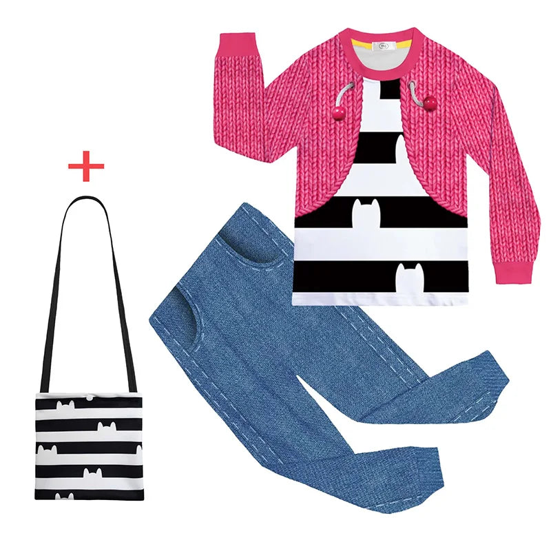 Halloween doll Clothes Kids Long sleeved Long Pants  2pcs Set Baby Girls Pajama Sets Comfortable autumn Sleepwear