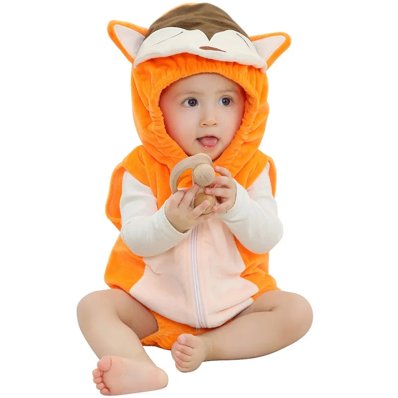 MICHLEY Spring Giraffe Baby Romper Bodysuit Sleeveless Newborn Clothes Infant Toddler Clothing Romper Halloween For Girl Boy