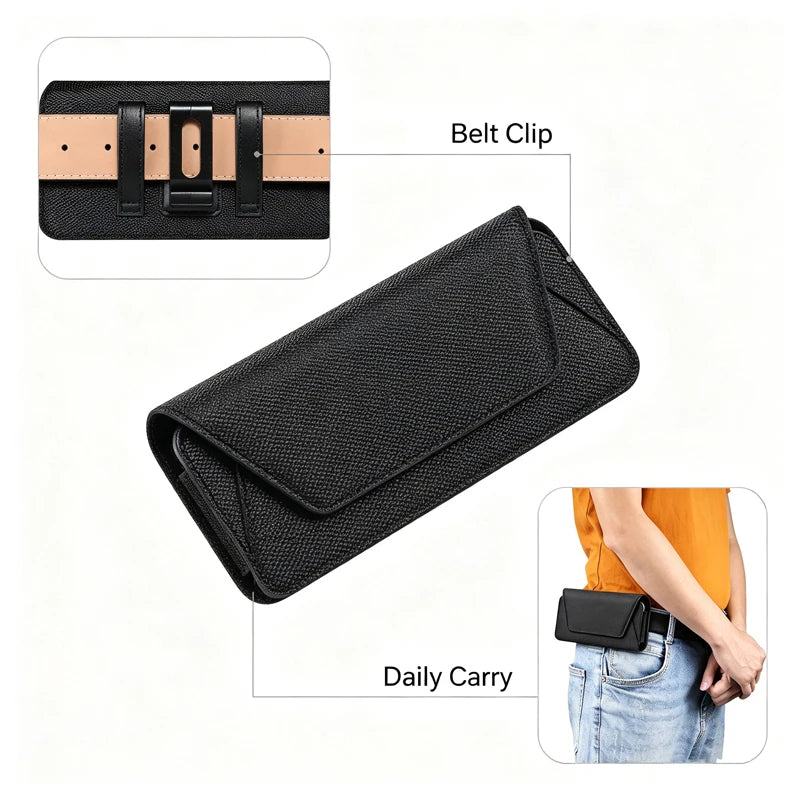 Phone Pouch Waist Case For iPhone 17 17Pro 17Pro Max 16 15 14 Galaxy S26Ultra S26 S25Ultra S25FE S25 S24 Cover Holster Belt Bag
