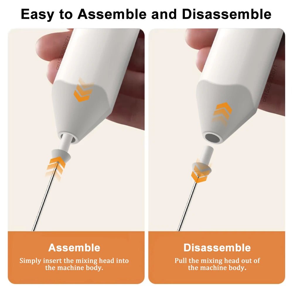 Milk Frother Handheld Milk Frother Electric Foam Maker Wireless Hand Mixer for Coffee Whisk Mixer Lattes Cappuccino Matcha Eggs