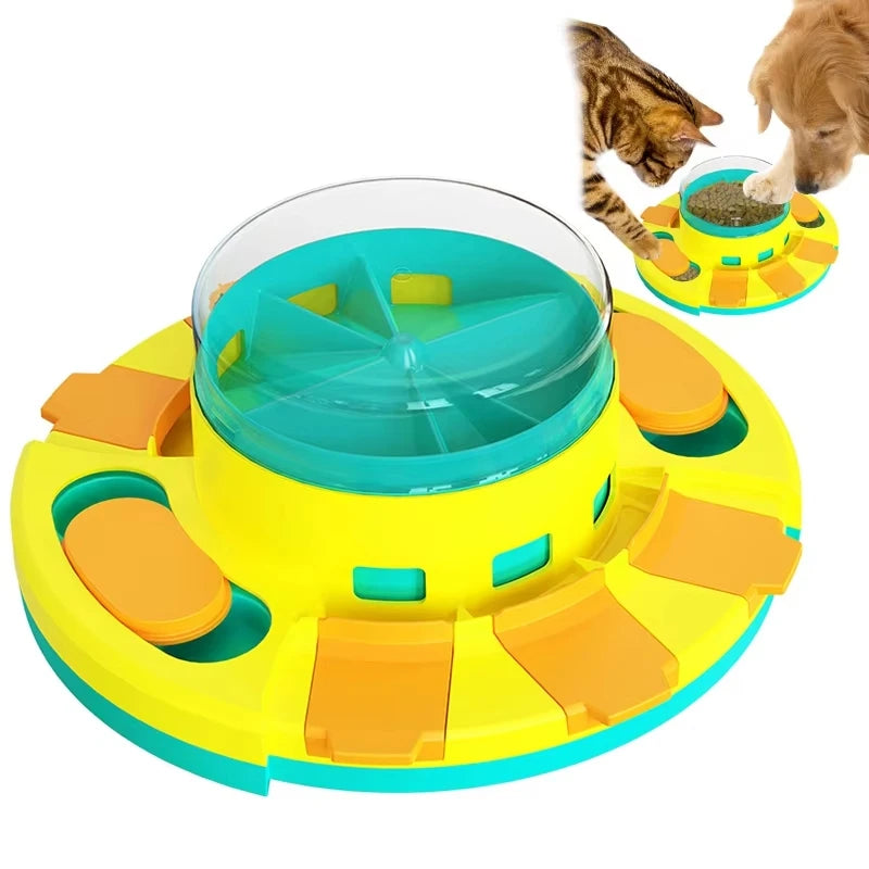New Dog Puzzle Toy Slow Feeder Interactive Increase Puppy Iq Food Dispenser With 4 Non-slip Rubber Mats Pp Bowl