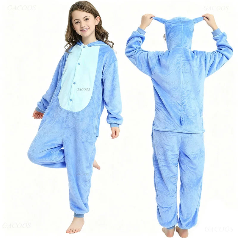 Kigurumi Onesie Kids Capybara Pajamas For Children Christmas Blanket Sleepers Baby Costume Winter Boy Girl Cat Jumspuit