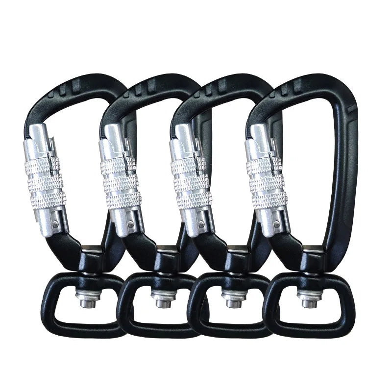 Safety Carabiner Clip Auto Locking 360 Rotational Hook 4KN Pull for Dog Leash Hammocks Backpacks Outdoor Climbing Accessories