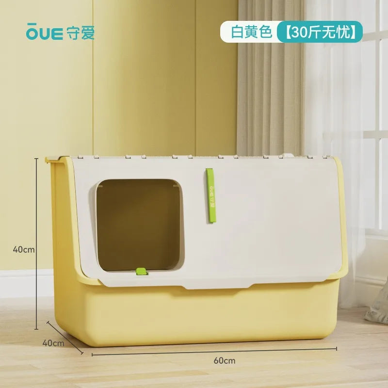 Large Enclosed Cat Toilet Waterproof Removable Washable Cat Litter Box Pet Cleaning Products Accessories Cat Bedpans Supplies