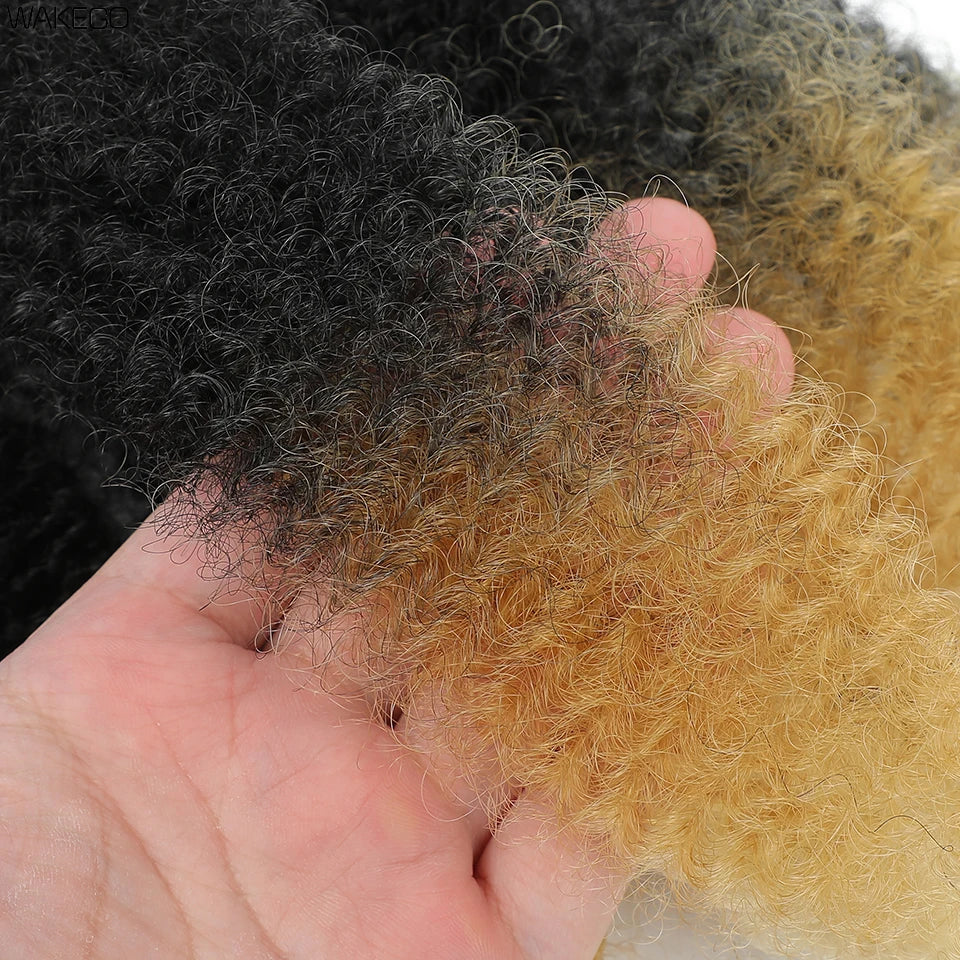 Marley Twist Braiding Hair Ginger Burgundy Ombre Brown Black Springy Afro Twist Hair PreFluffed Spring Twist Kinky Braiding Hair