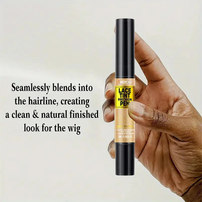 Lace Tint Pen for Wigs Long-Lasting Easy Apply Natural-Looking High Viscosity Hair Tint for All Hair Types