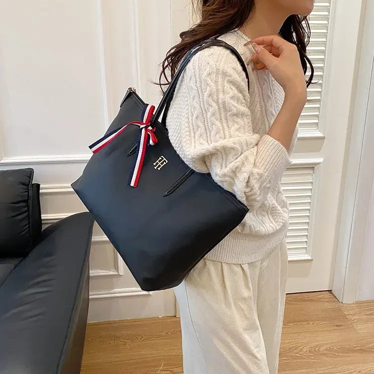 Vintage Elegant Diaper Bag: Luxury Crossbody Handbag For Women With Designer Letter Logo And Large Capacity Tote Function