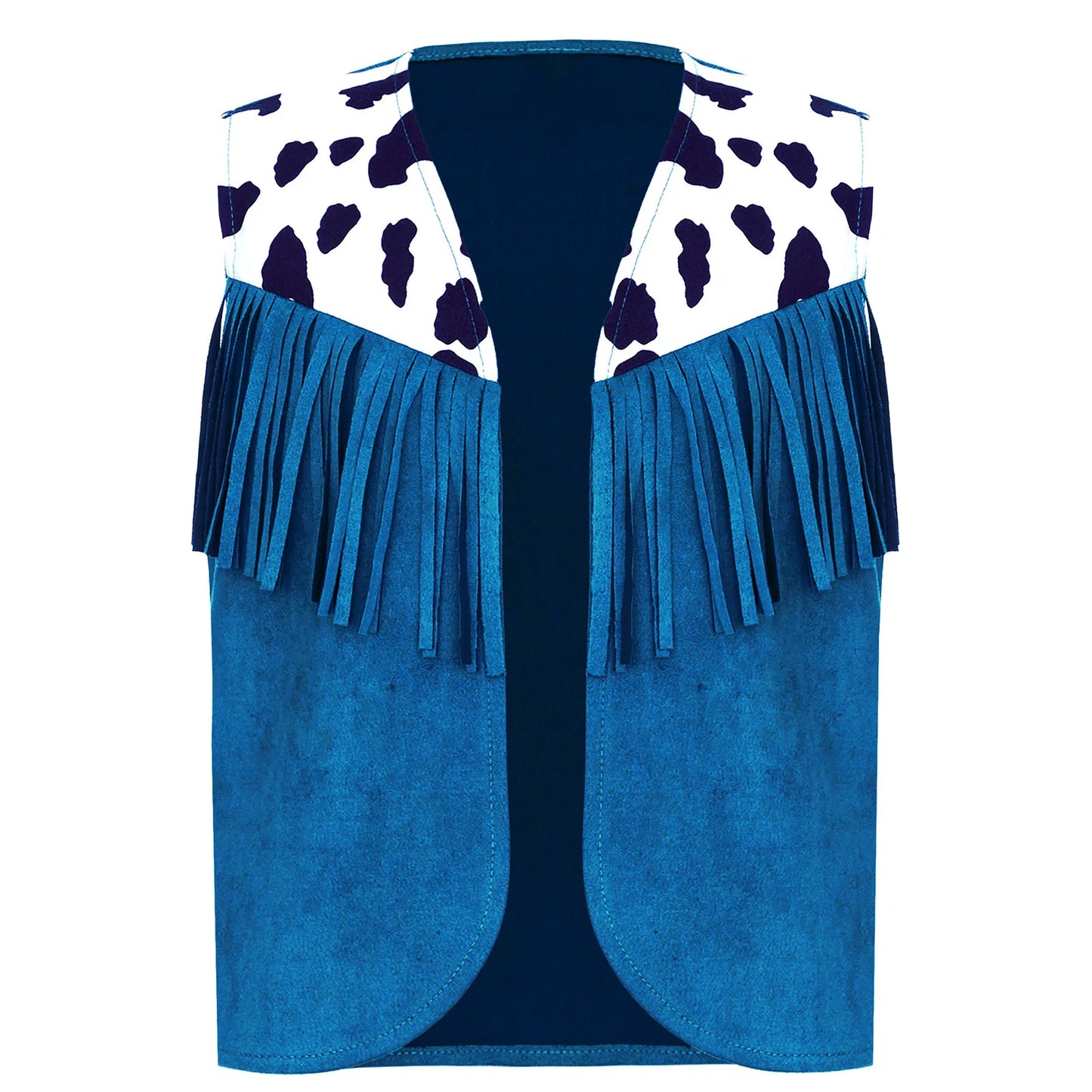 Kids Girl Boy Fringed Vest for Carnival Theme Party Tassels Top Open Front Waistcoat Child Halloween Western Cowboy Costumes
