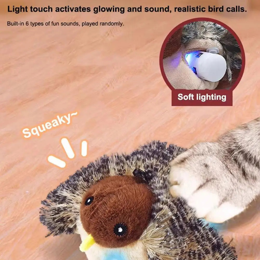 Flappy Bird Interactive Cat Toy Remote Control USB Rechargeable Pet Cat Plush Toy Flapping Bird Toy Stimulate Hunting Instincts