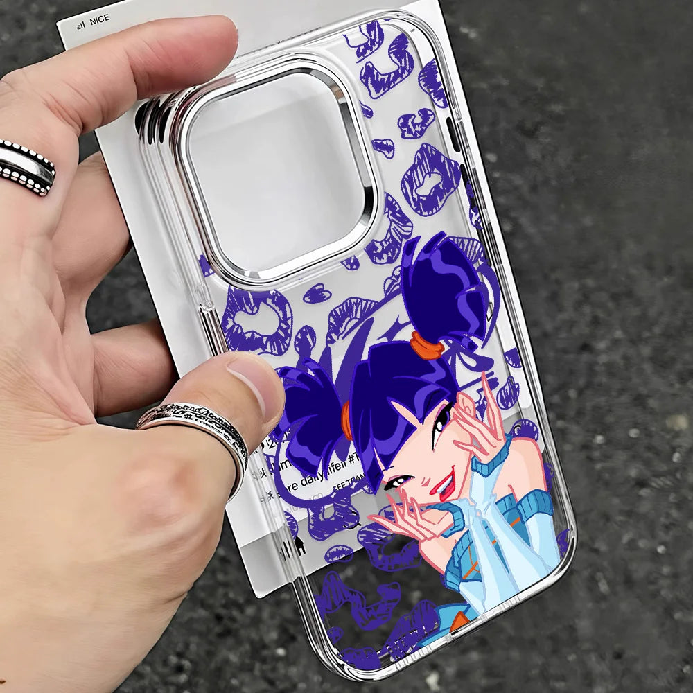 W-Winx C-Club Phone Case for IPhone 17 16e 16 15 14 13 12 11 Mini Pro Max X XR XSMAX 8 7 Air Plus Transparent Soft Cover