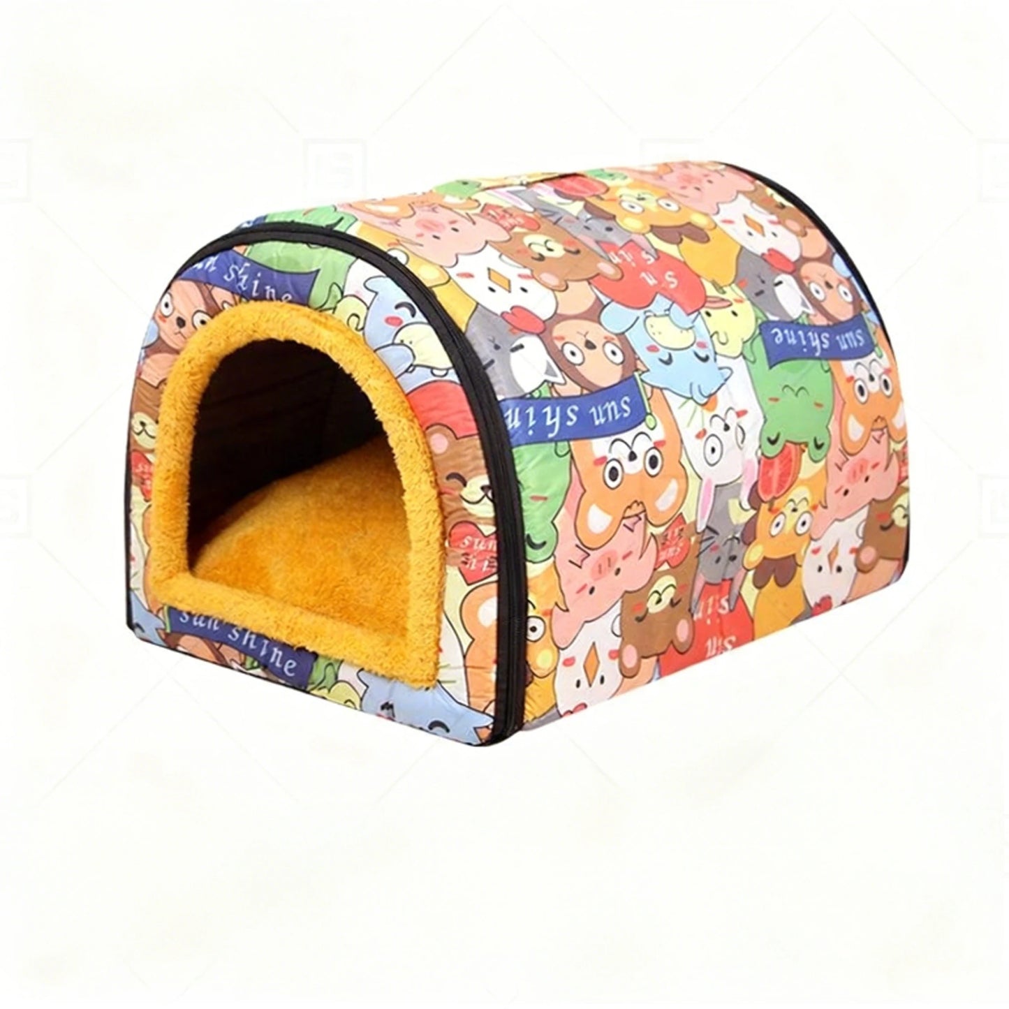 Pet Dog House Soft Cozy Pet Sleeping Bed for Small Medium Dogs Cats Foldable Removable Puppy Nest Portable Kennel Pet Supplies