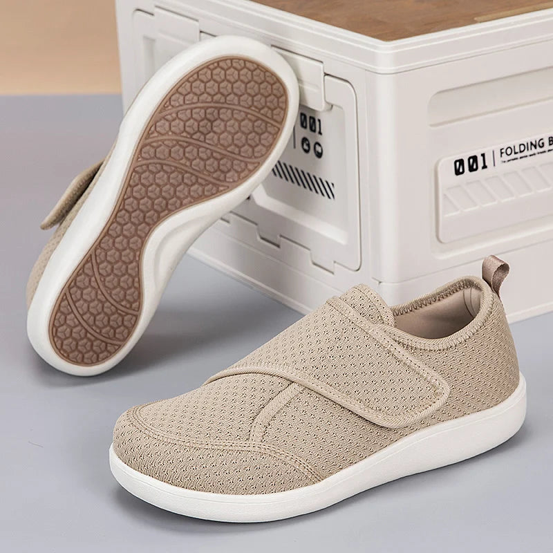 Men Women Open Shoes for Elderly Adjustable Diabetic Shoes Swollen Foot Fat Wide Hallux Valgus Bunion Orthopedics Thumb Eversion