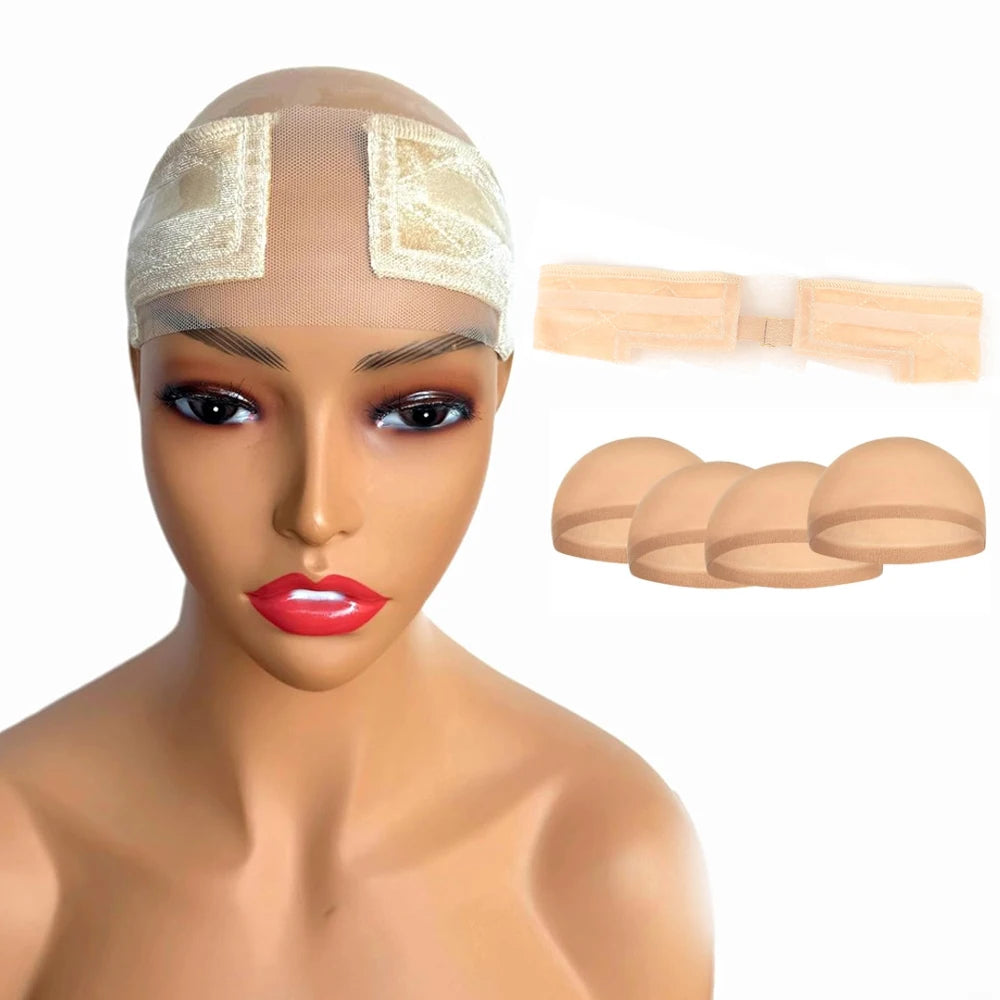 Lace Wig Grip Band with Non-Slip Silicone Strip, Adjustable Velvet Wig Grip Band for Lace Front Wigs,Wig Melting Band for Women